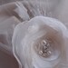 SALE Ivory bridal flower wedding hair clip lace, rhinestone, glass pearls, french / russian tulle, feathers Flower Rose