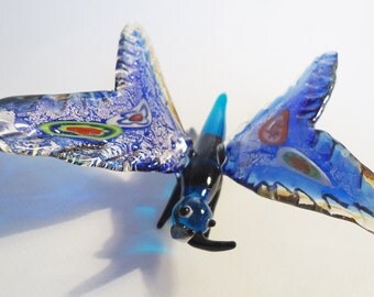 Murano Italian Butterfly Glass.70s.Bright