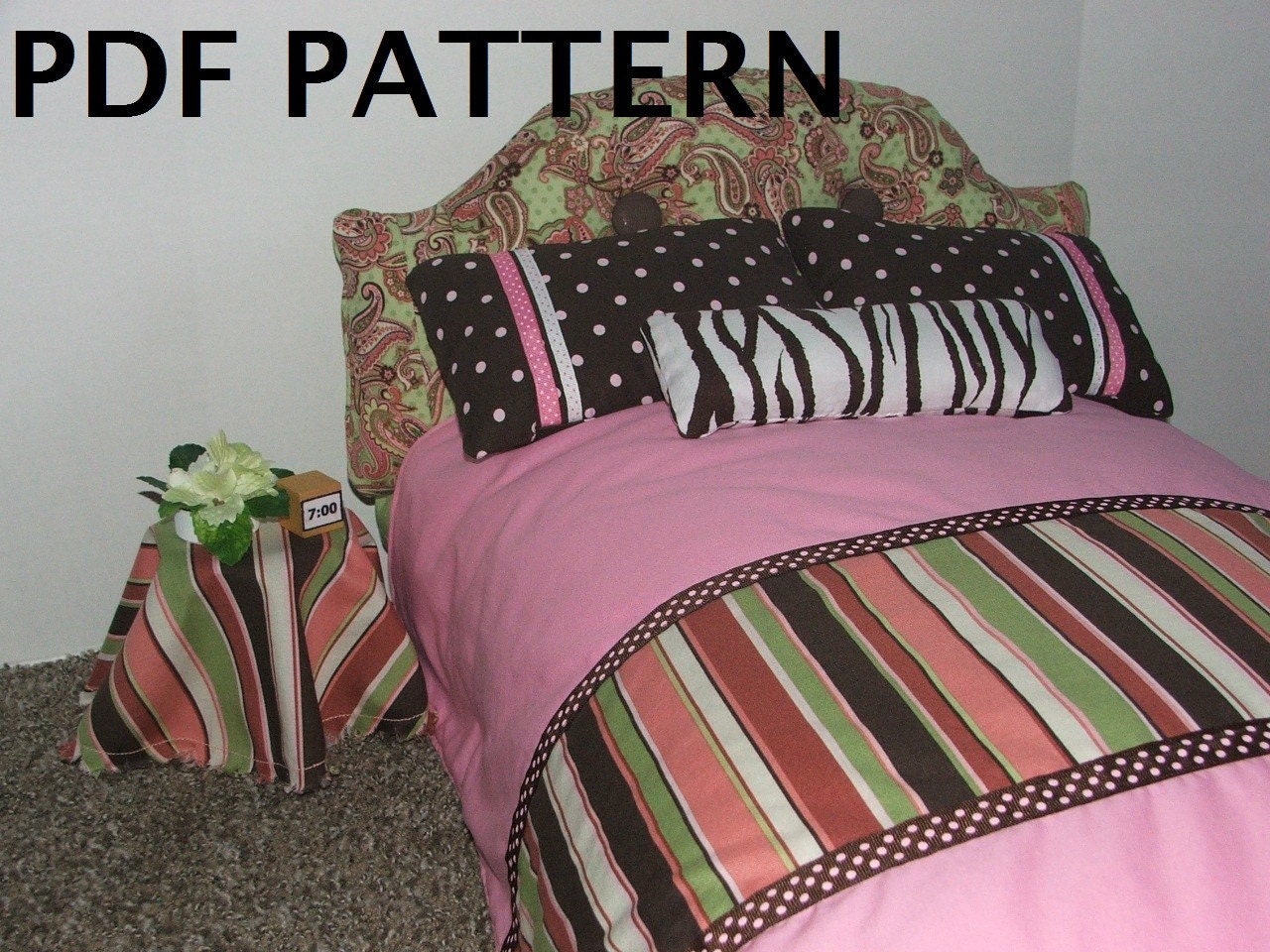 Fits AMERICAN GIRL DOLL 18inch Bed Pattern pdf