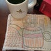 Coaster, Mug Rug, Tea, art quilt