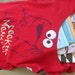 Eco-friendly, Recycled t-shirt Bag, for beach, travel or library, Cookie Monster