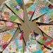 Bunting flags, for parties and celebrations, Colorful patchwork