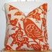 Decorative Pillow Cover 18 x 18 INCH - Designer Thomas Paul for Duralee - Throw Pillow - Accent Pillow -Tangerine