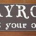 wooden sign PLAYROOM Enter at your own risk