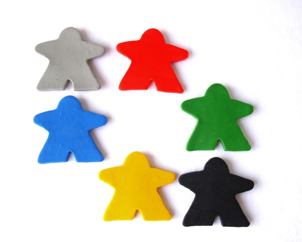 Carcassonne Meeple Magnets set of 6