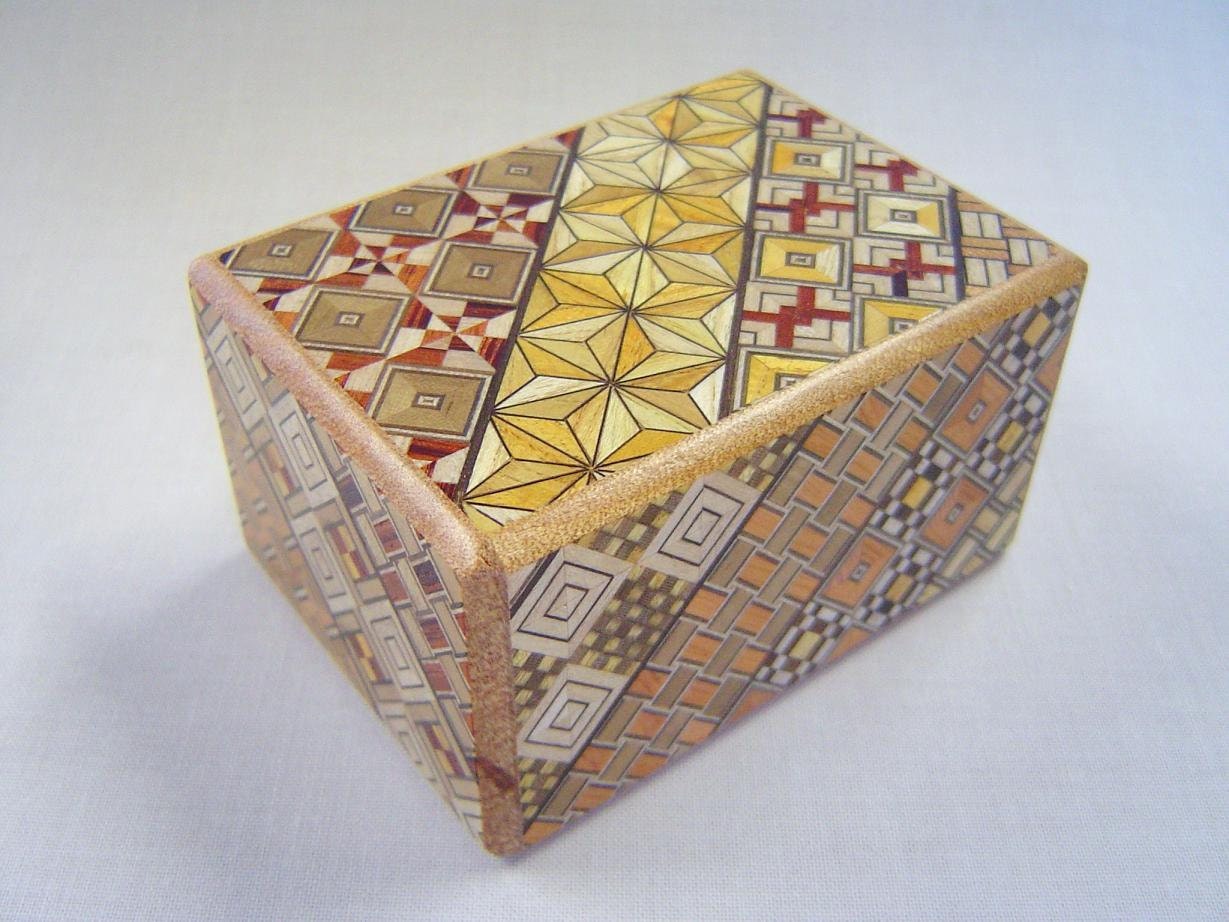 Japanese Puzzle box Himitsu bako 3.5inch90mm Open by by tomomaru