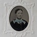 Antique Tintype Photograph Small Size Presentation Card Woman Tinted 1860s Civil War