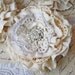 Tattered Rose Pin from Vintage Fabrics and Vintage Rhinestone Jewelry