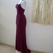 80s Sparkling Cranberry Evening Dress with Train Metallic Avant Garde Vintage Party Maxi Mermaid Dress Size Small to X Small 3 4