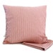 Pillow Covers - 18 inch Pair - Red Ticking Cotton
