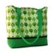 Medium Tote Bag Purse - Trees on Green - Ready to Ship