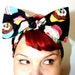 Vintage Inspired Head Scarf, Cupcakes, Strawberries, Cherries, Sprinkles, Rockabilly, Retro