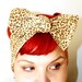 Vintage Inspired Head Scarf, Bow or Bandanna Style, Leopard Print, Light Brown, Retro, Rockabilly, 1940s, 1950s