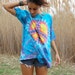 Vintage Peace Sign Tie Dye Oversized TShirt Unisex XL