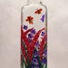 Hand Painted Wild Flower Purple Orange Butterfly Pour, Soap, Oil, Vinegar Bottle Purple Yellow Red Pink