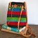 vintage bucket bag - MULTI COLOR sisal woven bag