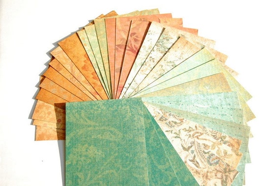 4x6 Paper Pack Mat Stack 30 pcs Scrapbooking Greens