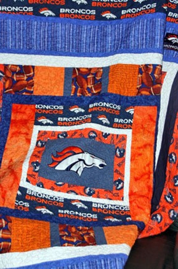 Full Size Sport Quilt Featuring the NFL Broncos or your