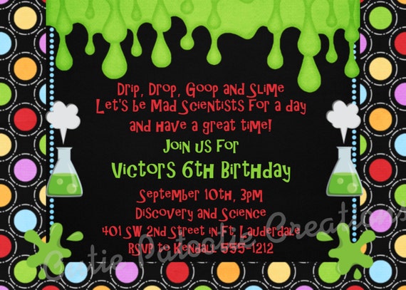 Mad Science Birthday Invitation Mad Scientist Birthday Party Invitations , Printable or Printed Il_570xn
