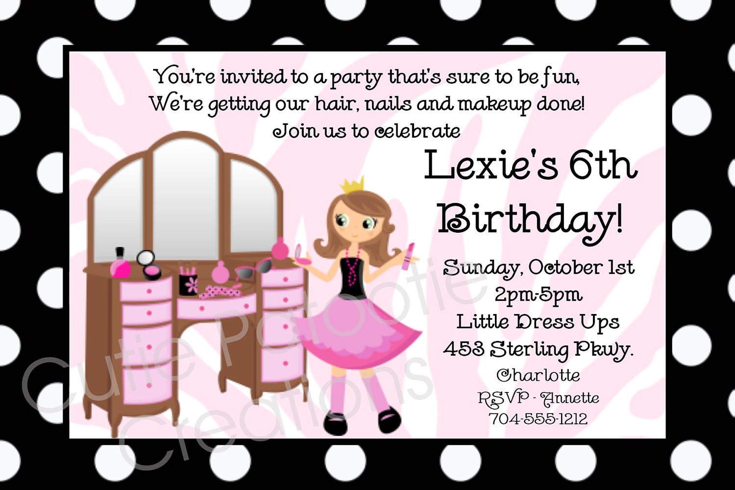 Glamour Birthday Party Invitations 8