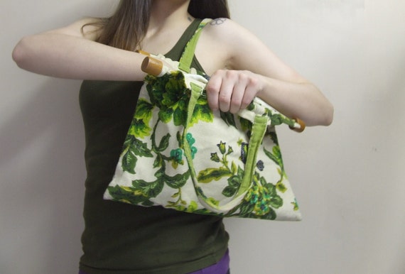 green vintage bag