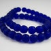 Czech Glass 6mm Matte Light Cobalt Rounds