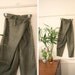vintage olive LINEN high waisted SARONG trousers XS