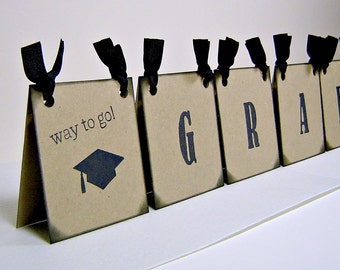 Graduation party decoration, vintage inspired graduation centerpiece, graduation party decor, black table tent sign (ships in 7-14 days)