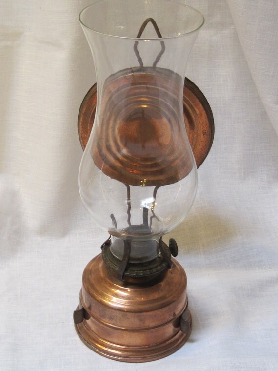 Vintage German made copper oil lantern