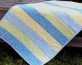 Summer at the Beach House Quilted Table Runner with matching Pot Holder
