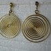 Vintage Goldtone Spiral Stud Earrings
