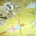 Cats Doing Yoga Cat Bed with Catnip Mouse, Reversible - Large