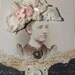 Altered Art Cabinet Card Photo Assemblage -Miss Rosemary- Pink