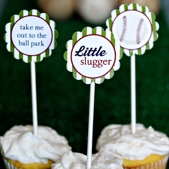 toppers vintage Vintage Baseball  or Cupcake Topper cupcake baseball Birthday INSTANT  Baby for DOWNLOAD