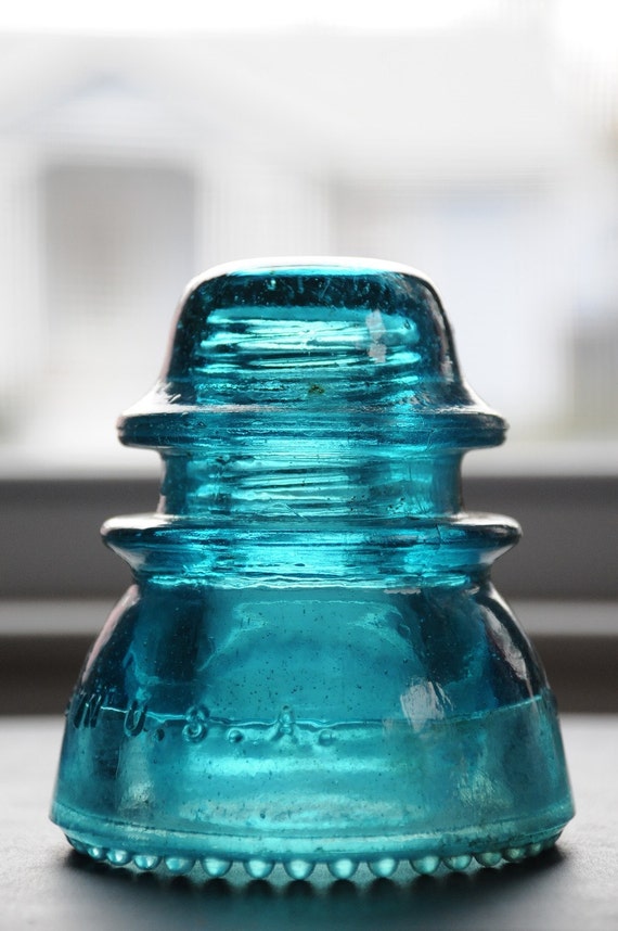 Hemingray 42 Glass Insulator Dark Teal