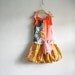 Shabby Chic Top & Bubble Skirt Set Toddler 2T Fairy Peach Green Upcycled Girl's Children's Clothing 'GRACE'