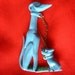 Vintage Early Cast Plastic TWO Dog with Chain Collar Pin