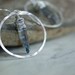 Storm Cloud Crystal and Silver Circle Earrings