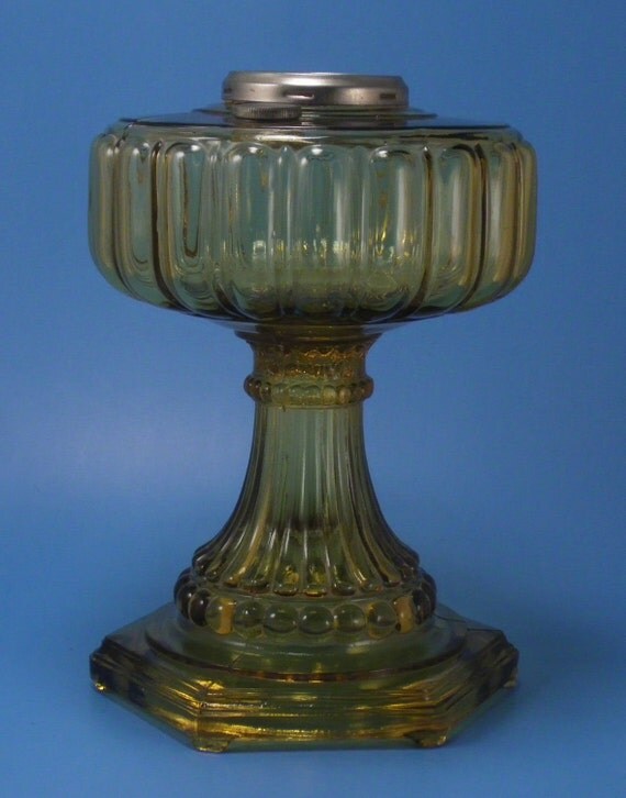 SALE Aladdin Cathedral Oil Lamp Amber with Fill Cap SALE