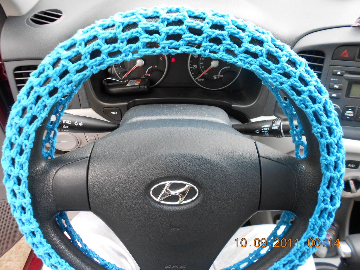 crochet steering wheel cover