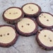 Stunning Pecan Tree Branch Buttons With Bark - 2 Holes - Set Of 6 - Great For Knit, Crochet Or Craft Projects - 1 3/4 inches - 484