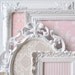 COLLECTION of MAGNET BOARDS Shabby Chic Nursery Vintage Shades of Pink, Grey and White Ornate Magnetic Boards Set
