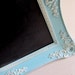 TURQUOISE CHALKBOARD Wedding Sign Kitchen Chalkboard Framed Chalk Board Wedding Decor Turquoise Vintage Blue Vintage Magnet Board