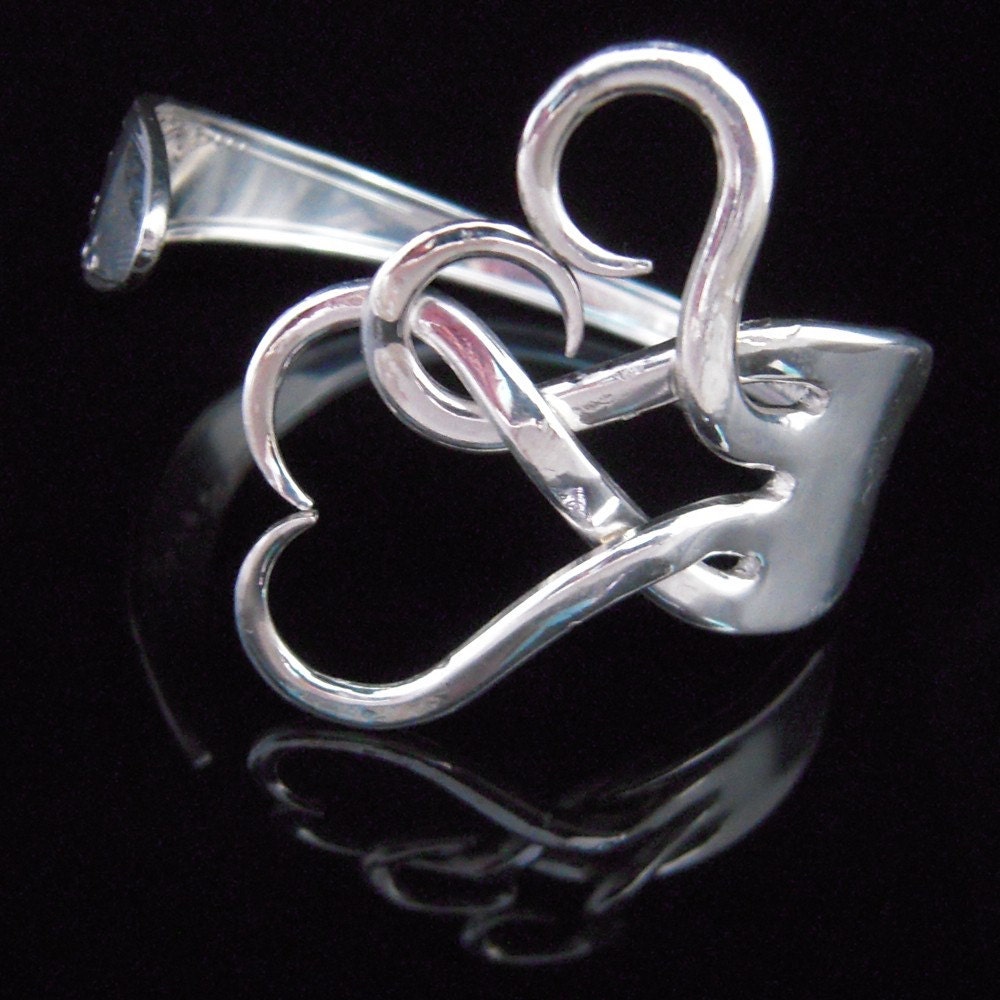 Fork Bracelet in Original Intertwining Hearts Design