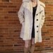 Mod 60s white faux fur Ice Princess coat size M