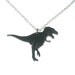 T-Rex - dinosaur, extinct, black, laser cut acrylic necklace
