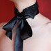 Vampire Lestat Bow Collar Satin black lacer choker