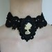 Venice Black Gothic choker with victorian skull cameo pendant brooch