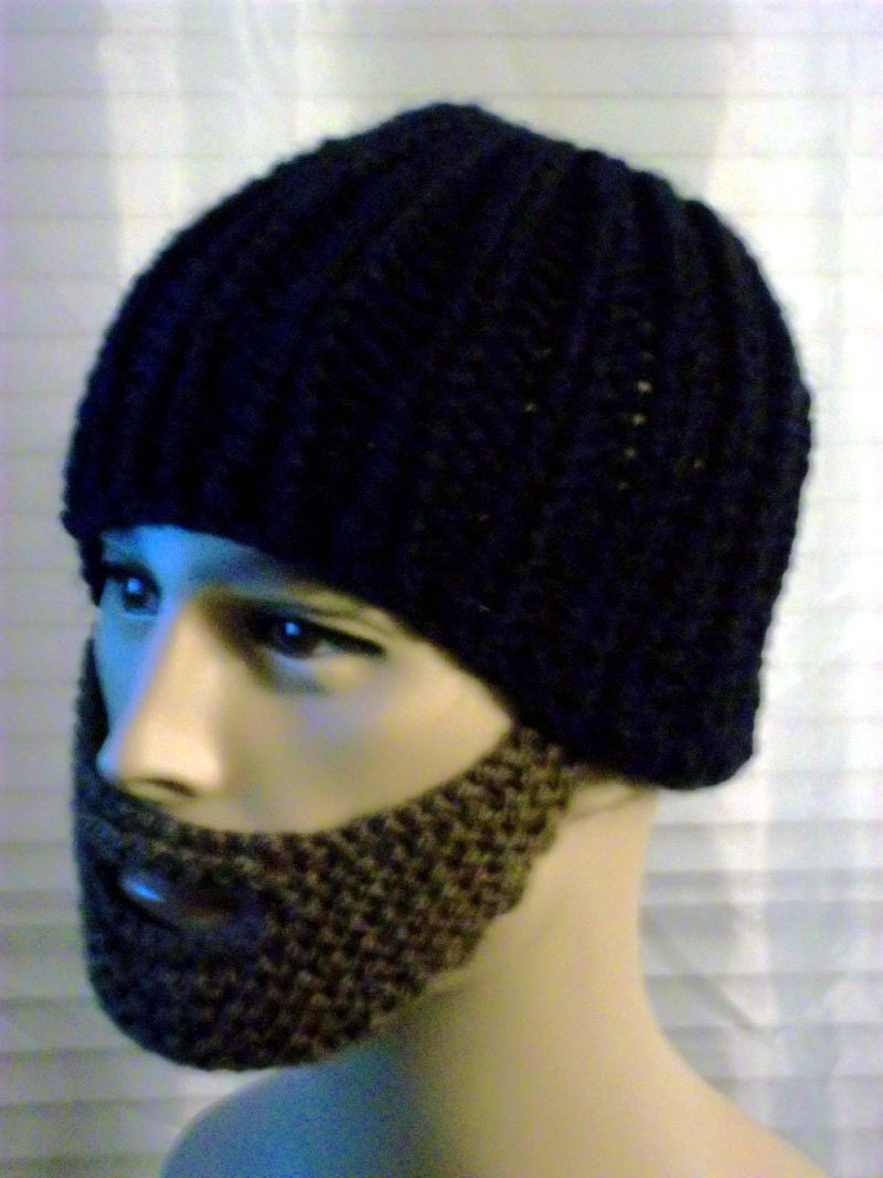 Pattern Bearded Beanie Hat Knitting by KnittingOleBag on Etsy