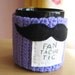 Coffee Cup or Mug COZY - PURPLE cozy - Fantachetic - moustache -